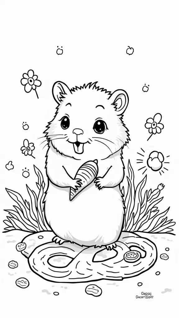 hampster coloring pages